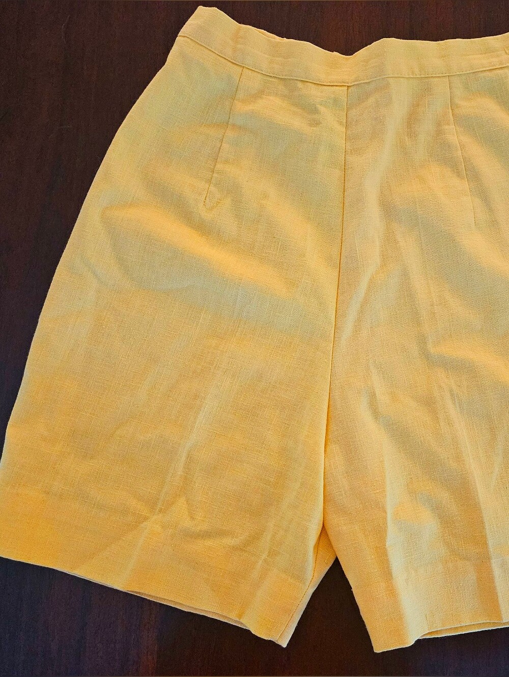 Yellow High Rise 60s Shorts